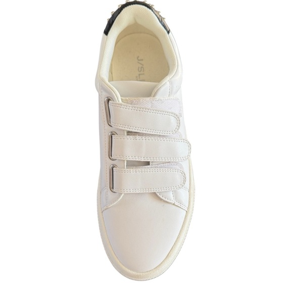 J/Slide Gennie White Leather Platform Velcro Sneakers Size 8 - Picture 8 of 12